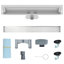  Wall Mounted Shower Drain Silver Stainless Steel 304 Bathroom Drainage
