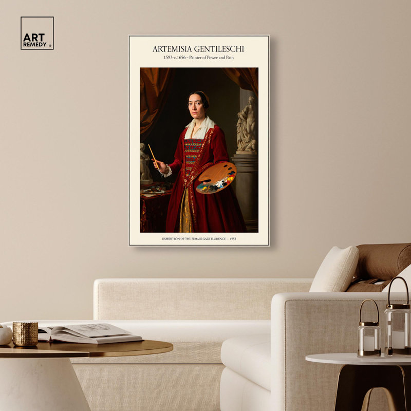 «Painter of Power», célèbre toile par Art Remedy, H 55 po x l 37 po, Cadre blanc