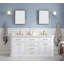 72" Palace Collection Quartz Carrara Cashmere Grey Bathroom Vanity Set With Hardware And F2-0012 Faucets in Chrome Finish-979452822-979452904-980833548
