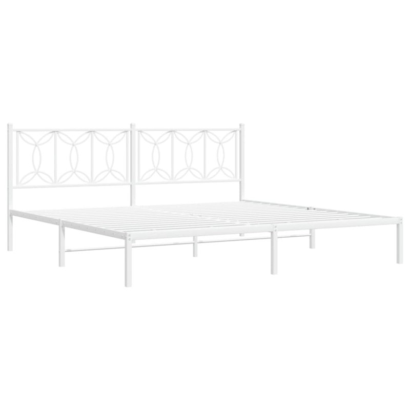 Courtemanche Metal Open-Frame Bed, White
