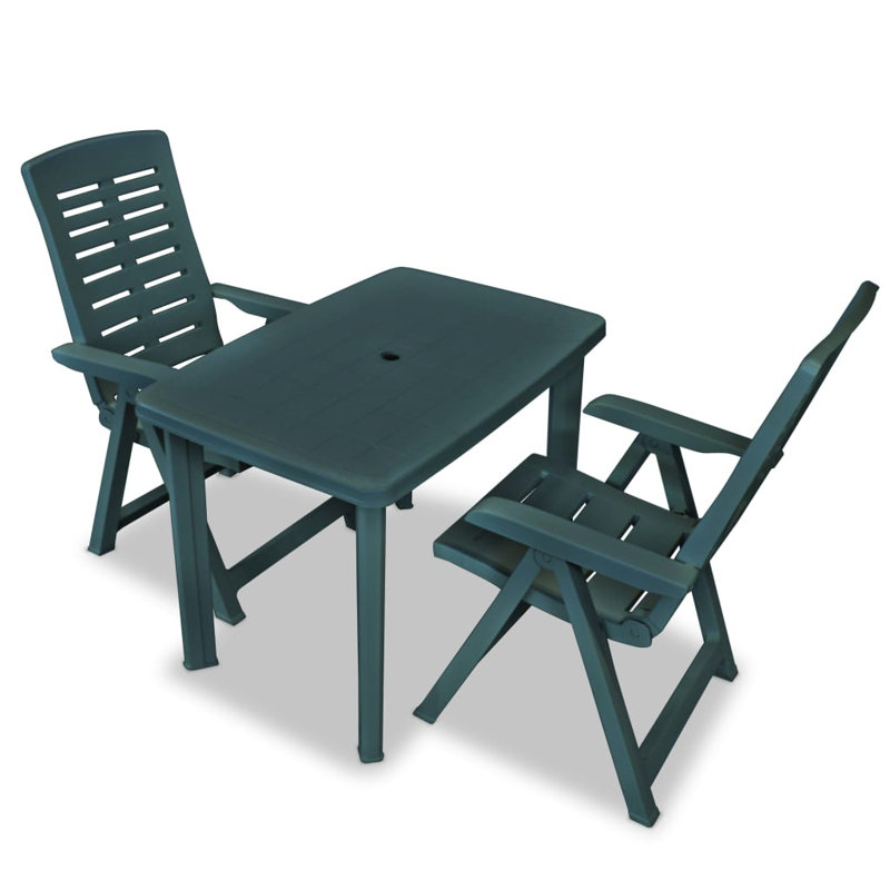 Bartel 2 - Person Patio Dining Set with, Green