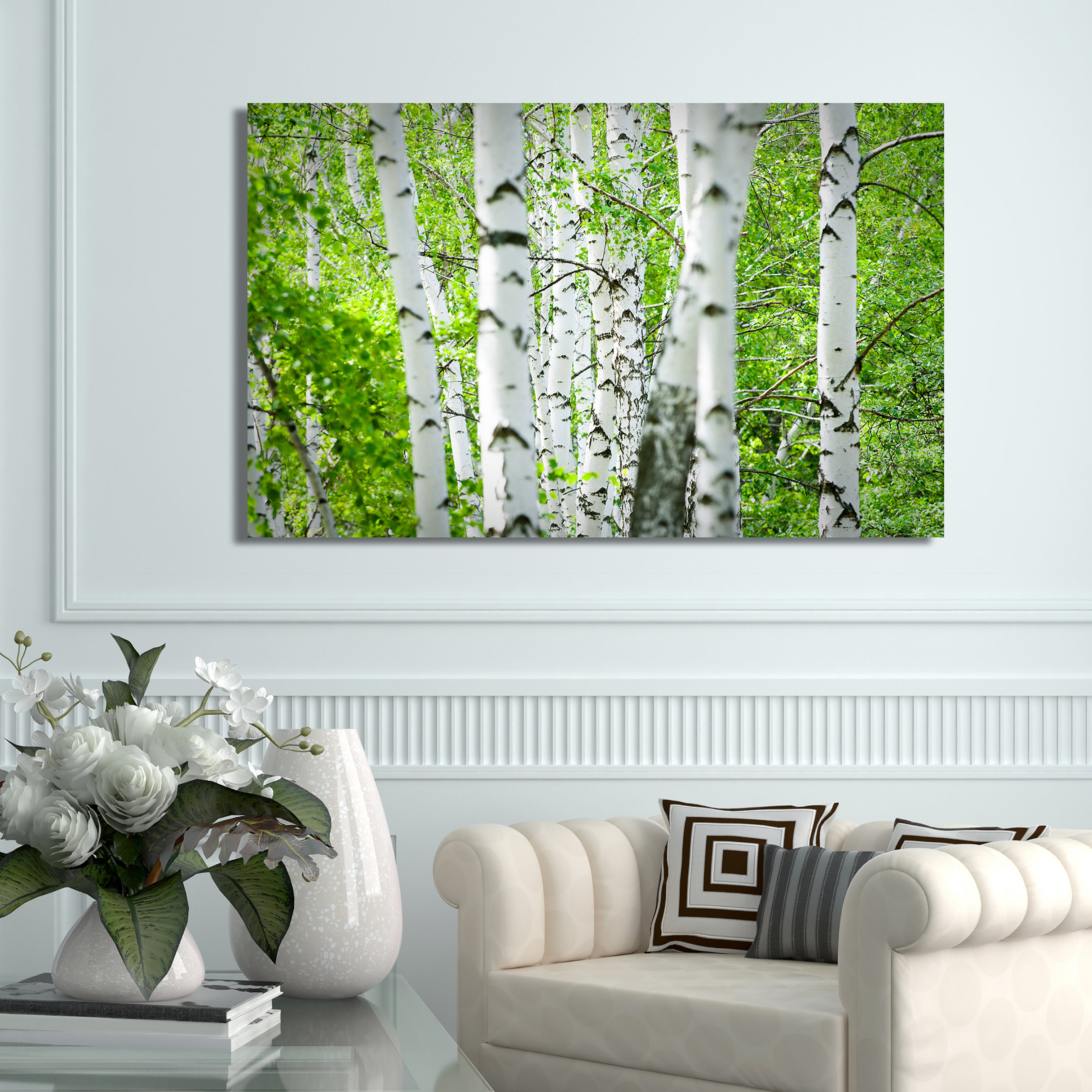 Millwood Pines Birch Trees I - Wrapped Canvas Photograph Print ...