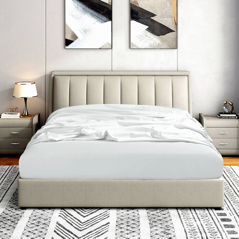 UltraSoft Deep Pocket Queen Fitted Sheet - Wrinkle & Fade Resistant - Double Brushed - Good Fit for 19"-23" Mattress - Light Gray