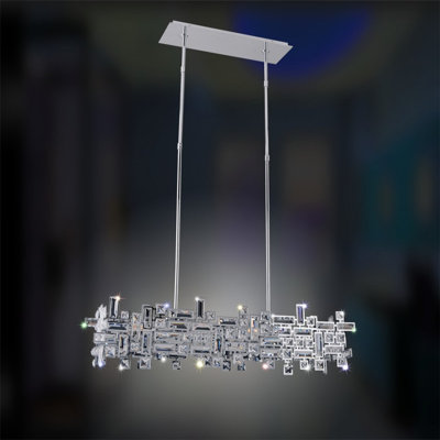 Luminaire suspendu linéaire / en chrome Vermeer 6 LT Allegri