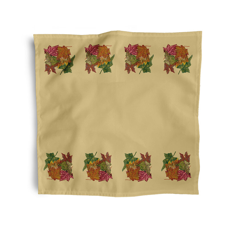 Chloegrace Polyester Rustic Napkins, Yellow