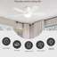 Ventilateurs de plafond avec lumières, ventilateur de plafond à profil bas de 42 pouces avec lumière et télécommande / application, plafonnier encastré, réversible, 3CCT, à intensité variable, silencieux, blanc pour une utilisation intérieure / extérieure-130445247