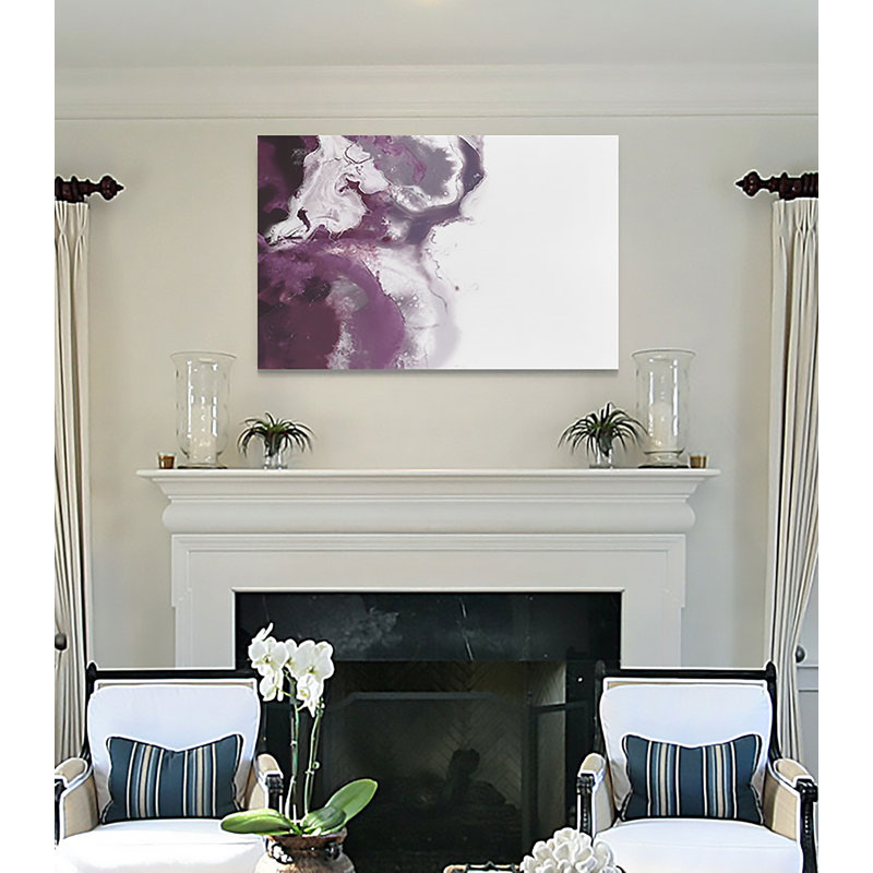 « orchidée wave ii », impression, H 32 po x l 48 po x P 1,5 po, Toile tendue