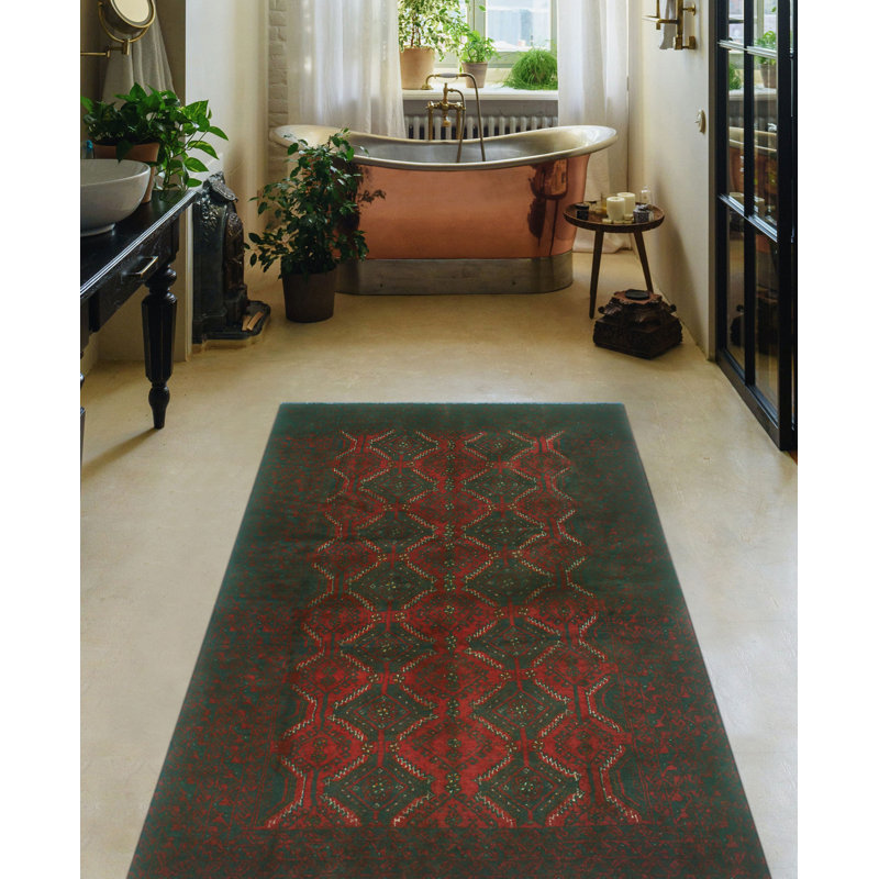 One-of-a-Kind 3'4" X 5'6" New Age Runner Wool Area Rug in