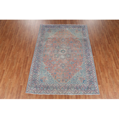 Tapis à motif géométrique rétro Hrusto Tabriz