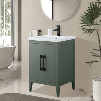 Single Bathroom Vanity with Ceramic Top