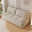 Canapé-lit causeuse 100% polyester beige-130165852