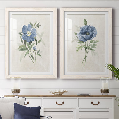 «Farmhouse Periwinkle III», reproduction encadrée de qualité supérieure - prête à être accrochée