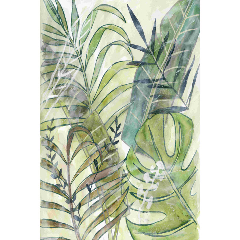 " Layered Palms I " by Chariklia Zarris Painting Print, 18" H x 12" W  