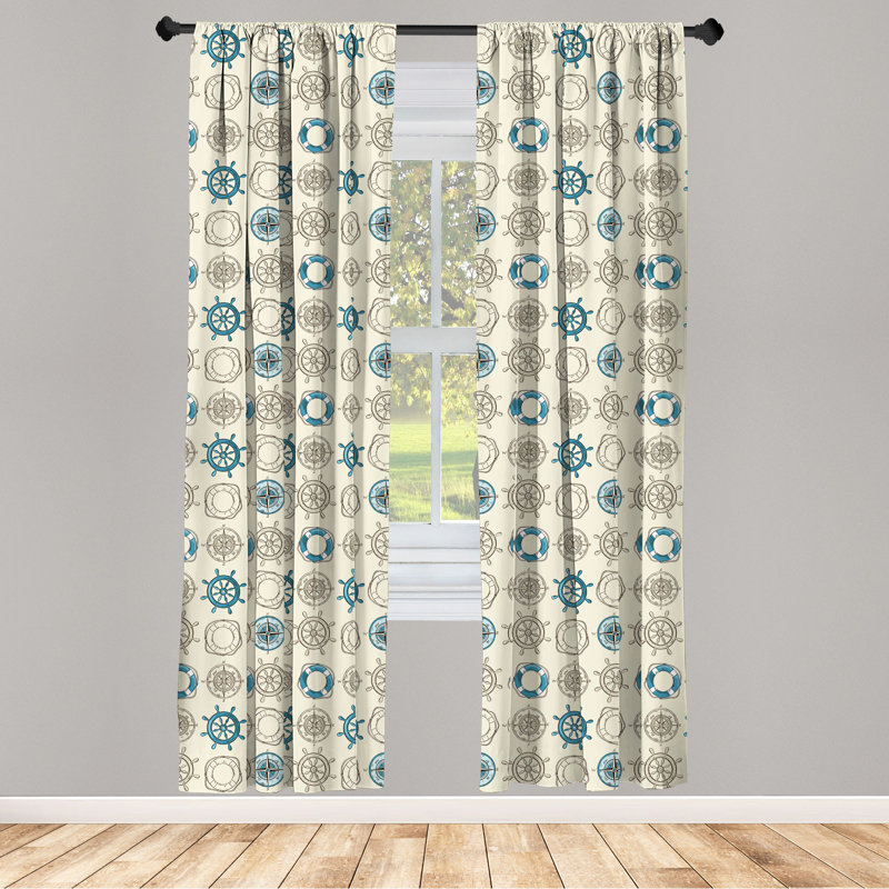 Semi-Sheer Rod Pocket Curtain Panels, 28" x 95"