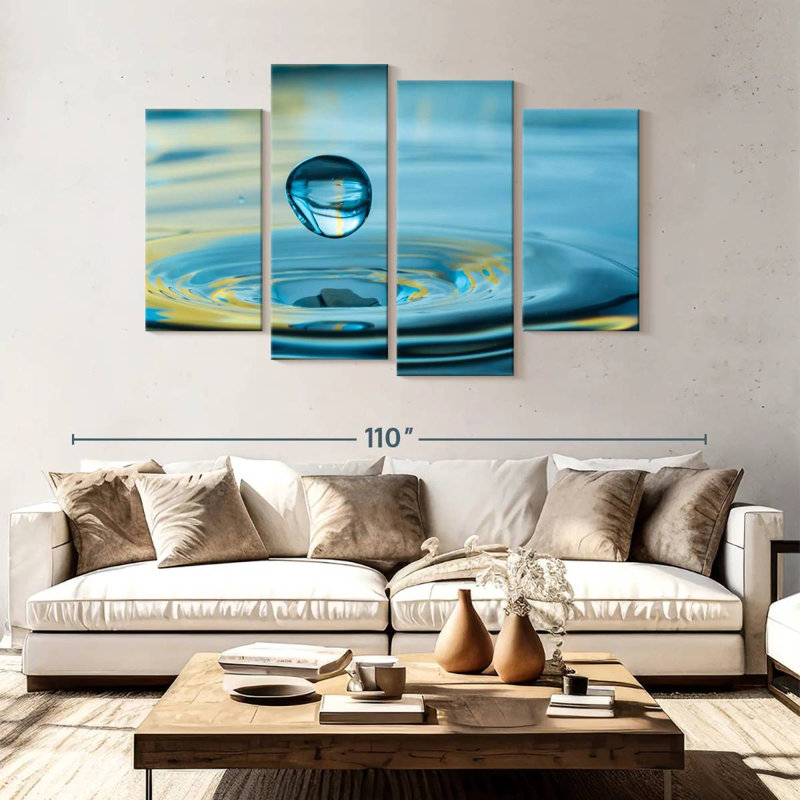 Gouttelettes d'eau Alvord, H 54 po x l 84 po