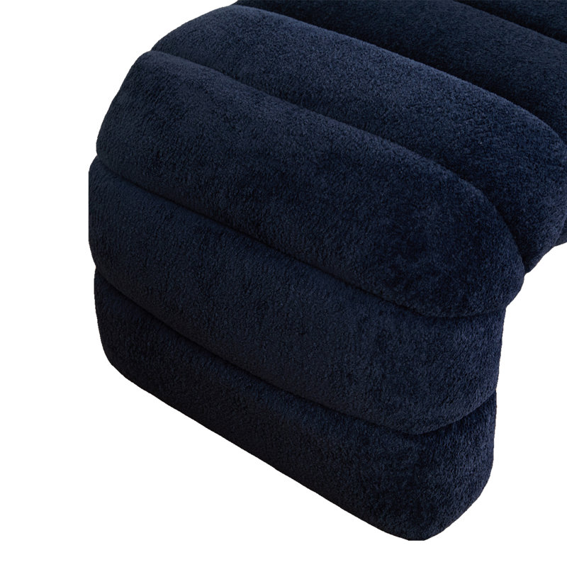 69.7"wide Modern Upholstered Bench, Navy