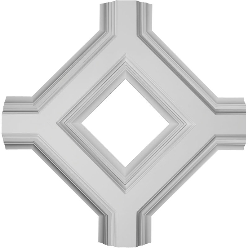 Intersection intérieure à losanges pour système de plafond à caissons de luxe de 8 po (ensemble)