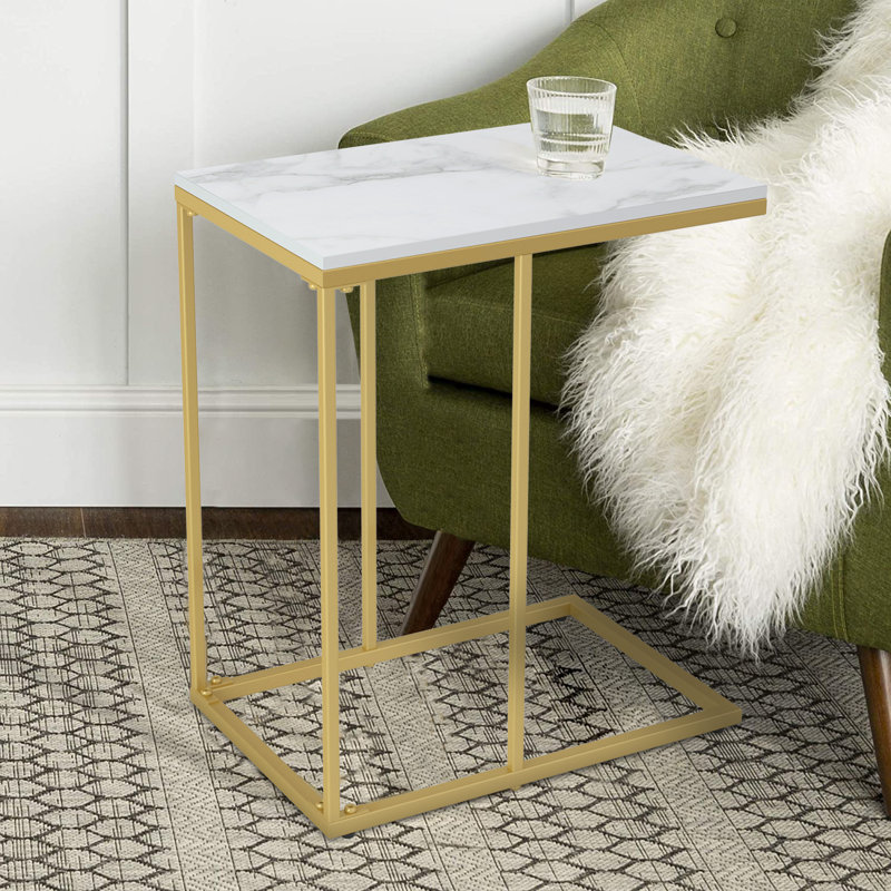 Stone Top End Table