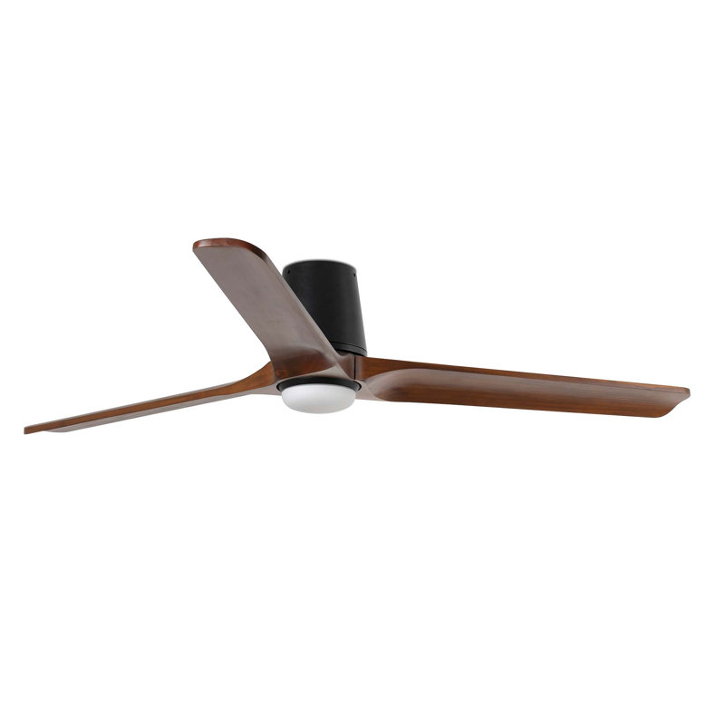Ventilateur de cuve Heywood, Noir mat, Noyer foncé