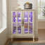 Armoire de rangement avec bande lumineuse RVB en couleur et 2 tablettes réglables-1061934841