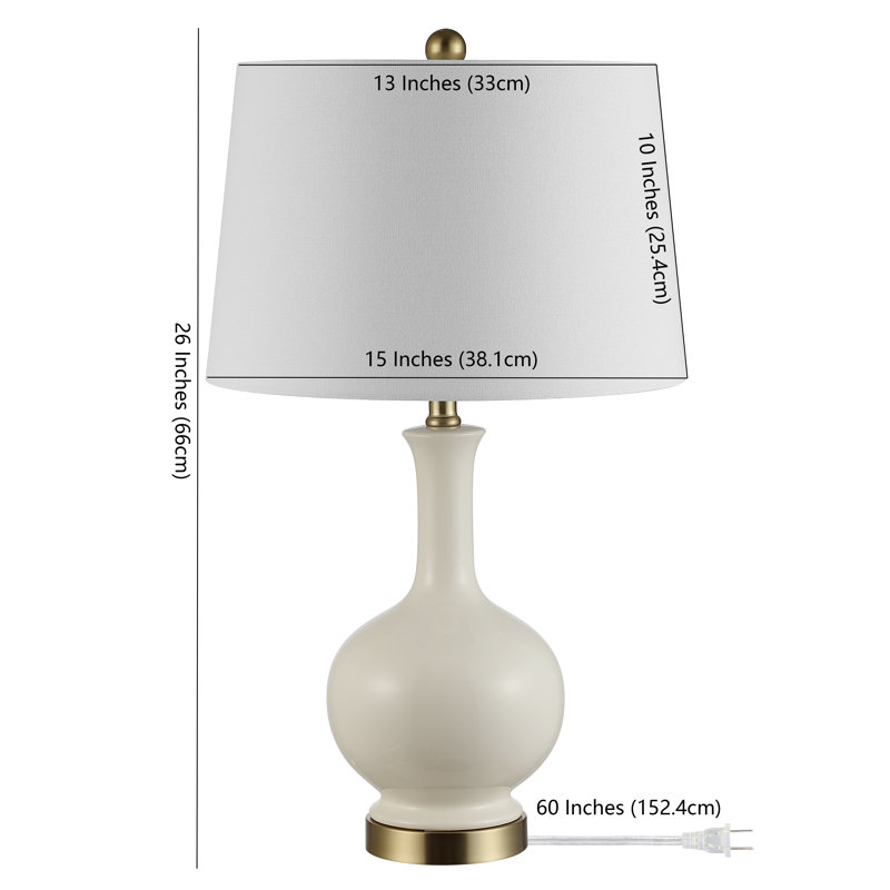 Lampe de table 26 po Adelphie, Crème