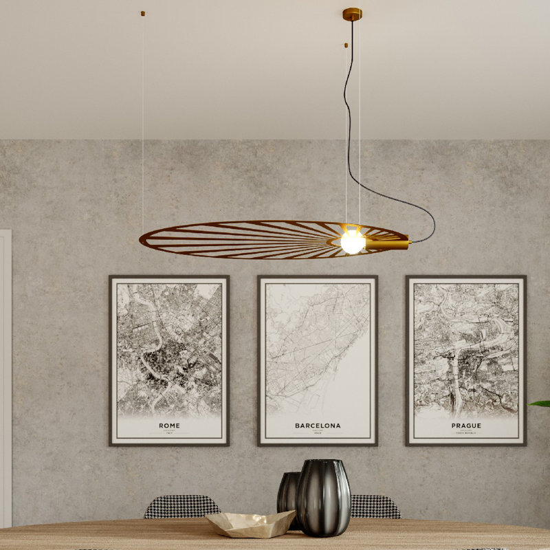 Alissone 1 - Light Geometric Pendant, Gold