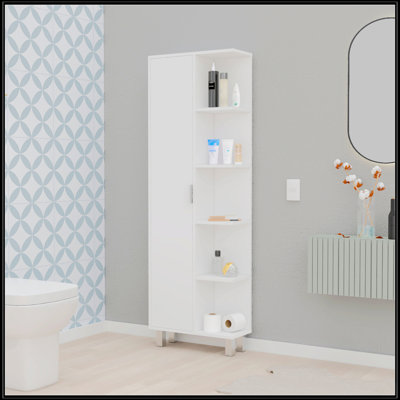 Armoire à linge blanche à 1 porte