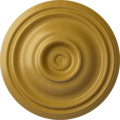 Médaillon de plafond traditionnel Endurathane, DO 14 3/4 po x P 1 3/4 po (convient aux auvents jusqu'à 4 po), fini or irisé peint à la main