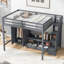 Structure de lit mezzanine avec garde-robe-782503548
