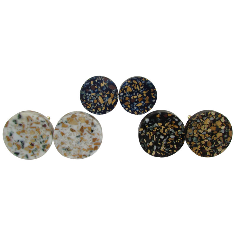 Ensemble de 6 boutons cylindriques surdimensionnés de 1 1/2 po de diamètre