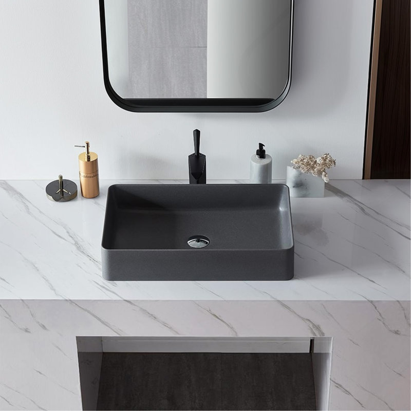 Lavabo vasque moderne en pierre de quartz