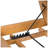 Christopher Knight Home 27.2" W x 76.8" D x 5.9" H Acacia Solid Wood Reclining Chaise Lounge with Cushion
