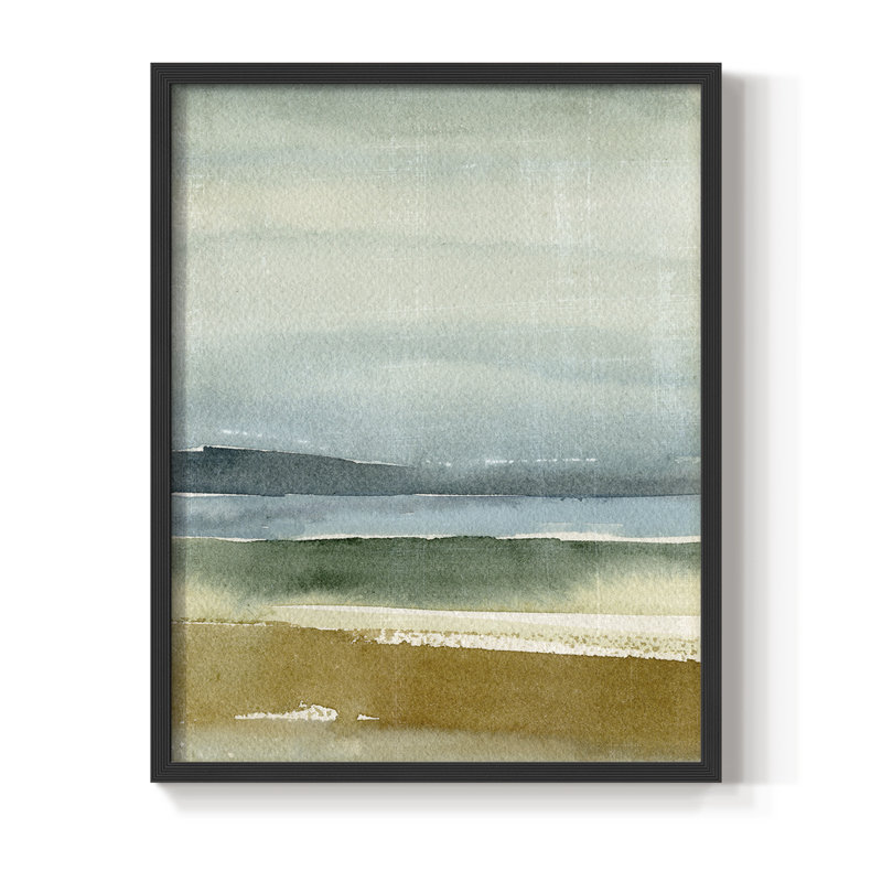 Ochre Perspectives II, reproduction encadrée - bois massif, H 21 po x l 17 po, Noir, noir, noir, noir