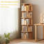 Bibliothèque ronde rotative à 5 niveaux à 360 degrés avec base stable, conception à chicane et rangement facile d'accès pour les petits espaces de bureau