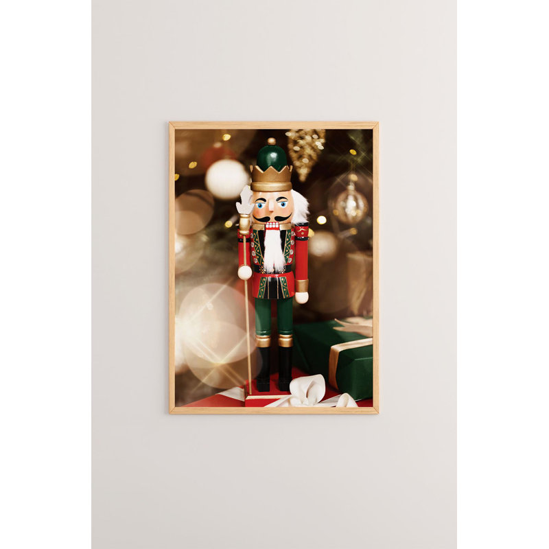 «Festive Christmas», peinture encadrée décorative de 13,0 po x 19,0 po | Cadre 100% bois massif (épaisseur: 0,8 pouce), œuvre d'art 100% MDF | Impression numérique pour des couleurs vives, décoration murale parfaite pour la maison et le bureau