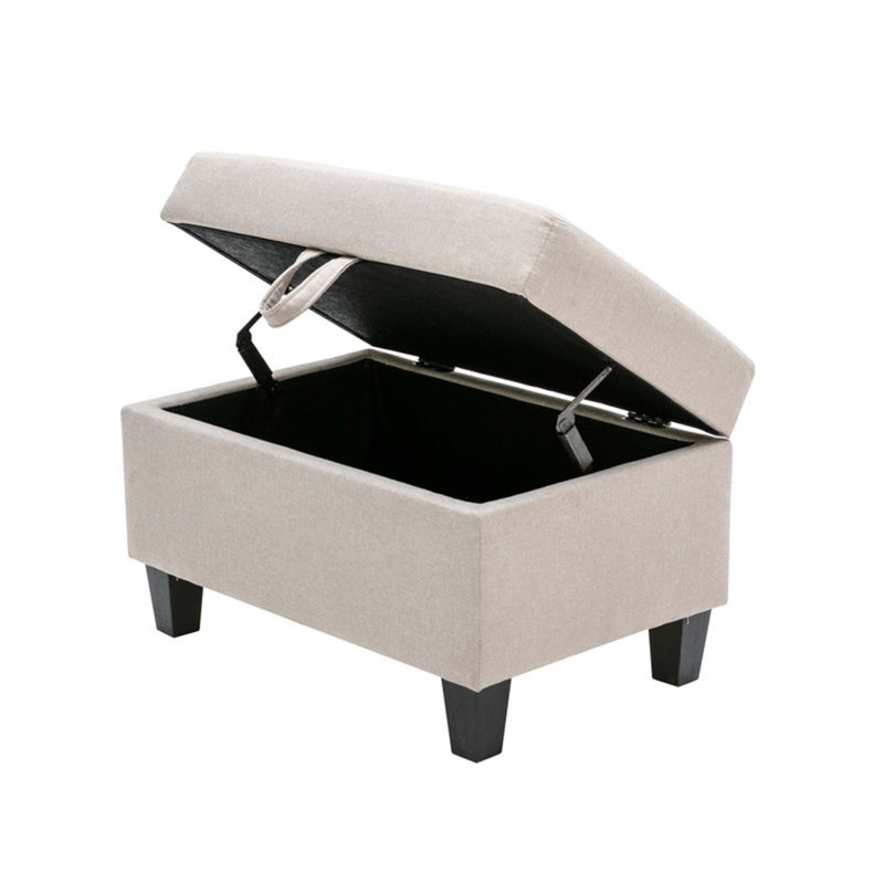 Canapé modulaire double en lin 6 pièces avec pieds interchangeables, repose-pieds et coussins Nolan