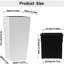 30-Inch White Planter With Automatic Hydration And Stylish Appearance Watering Plastic Appeal
