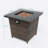 Wicker Square Fire Pit Table