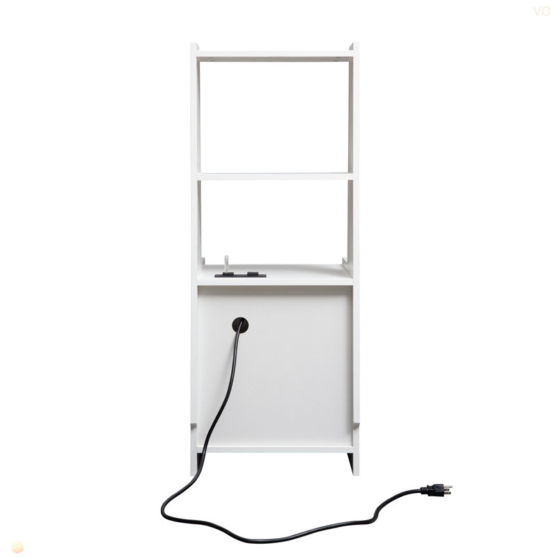 Table de chevet avec station de charge, table de chevet intelligente avec veilleuse, table de chevet moderne avec bibliothèque, tables de chevet avec armoire de rangement pour la chambre à coucher