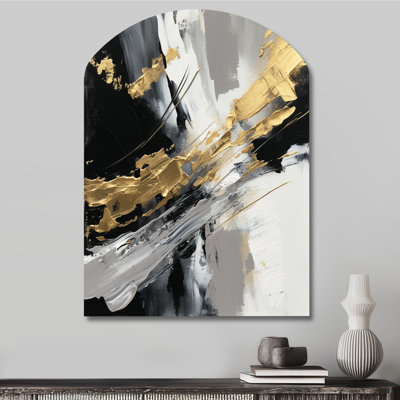 Mystery Awakening II - Art mural asymétrique en forme d'arche abstraite