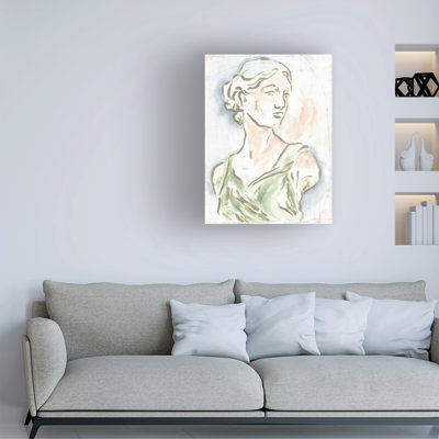 Art mural sur toile tendue - June Erica Vess, art mural «Hellenic I» pour le salon, la chambre à coucher ou le bureau - 24 x 32