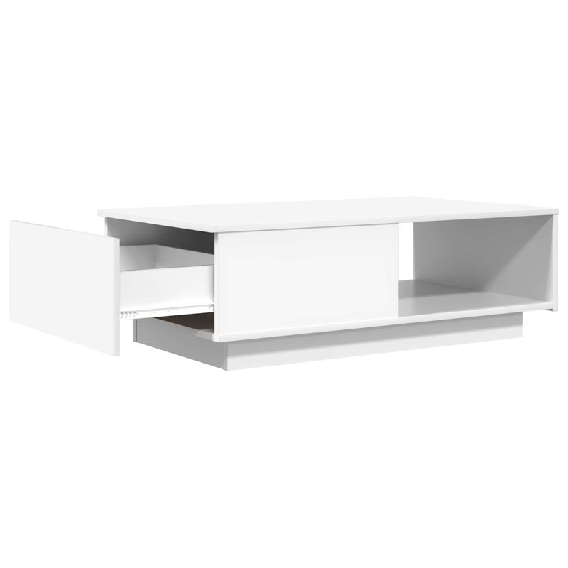 Coffee Table with Storage, White