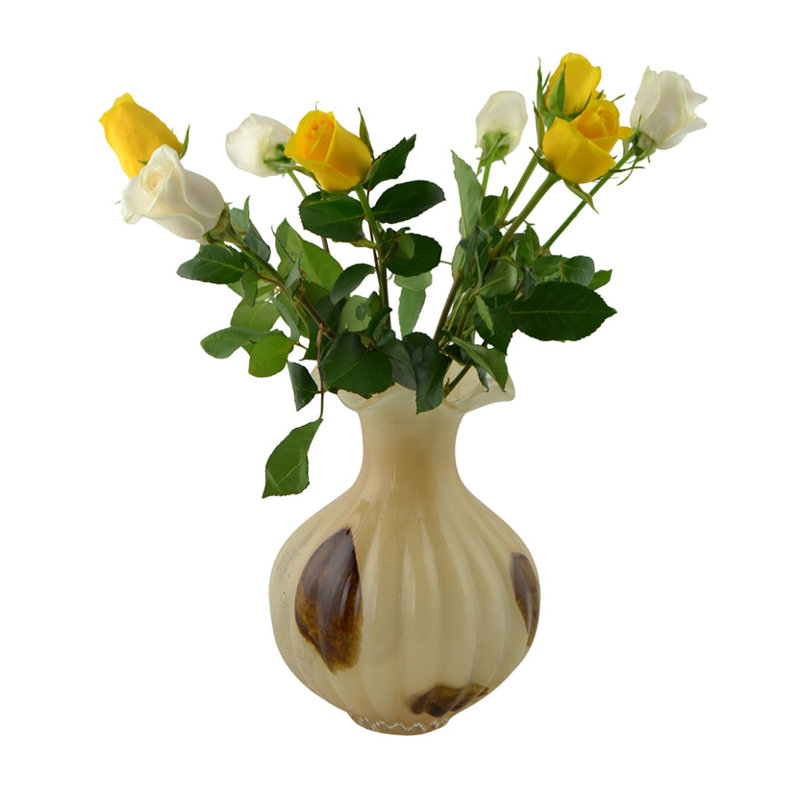 11-Inch Glass Vase – Handcrafted Decorative Flower Vase