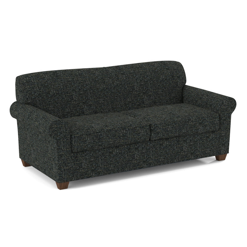 Finn Rolled Arm Sofa with Reversible Cushions, Montana Walnut, Connelly Crow, 34" H x 75" W x 36" D