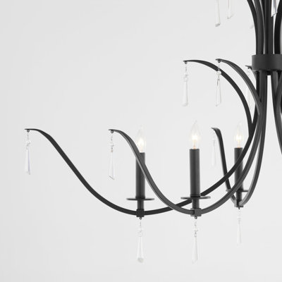 Dagmara 6LT CHANDELIER in , Matte Black