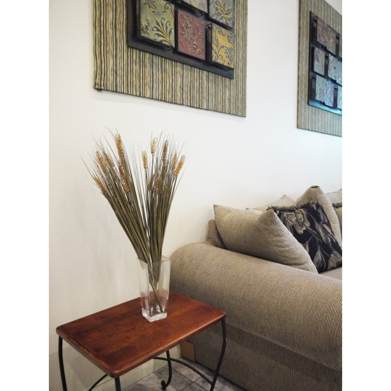 2 pièces de fleurs en faux blé, Vert