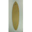 Art mural de planche de surf à rayures côtières en bois avec finition brune ou bleue et anneau de suspension en métal - H 39,5 po x l 9,5 po x P 0,25 po