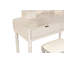 Ensemble de bureau de meuble-lavabo de luxe avec tabouret rembourré, miroir rond et réglable en hauteur, 4 tiroirs avec panneaux striés-421836254