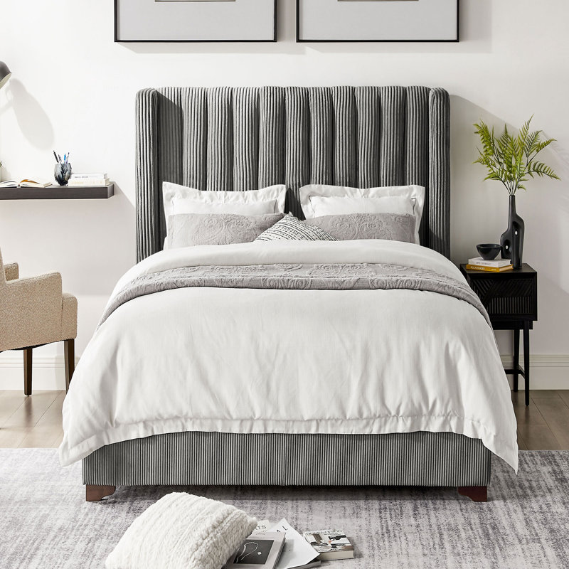 Bed, Twin, Dark Gray