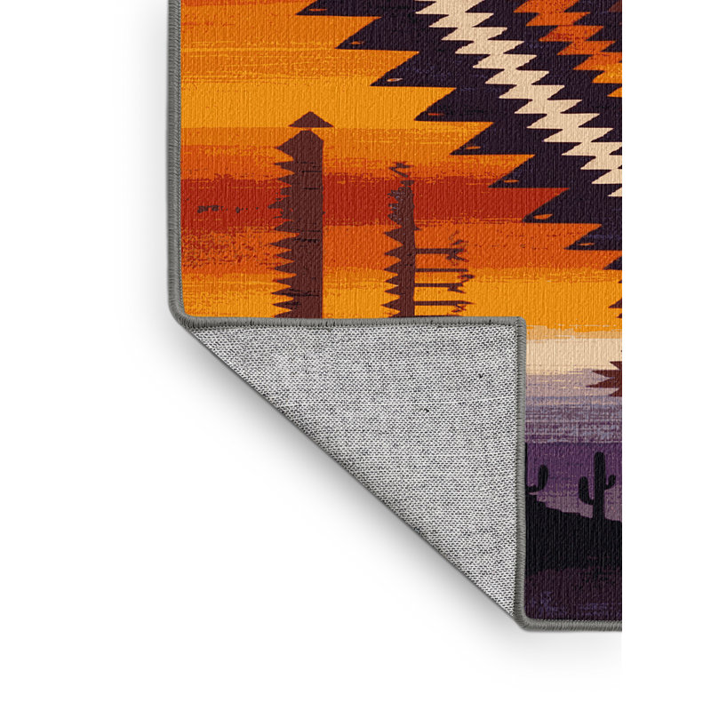  Tapis lavable du sud-ouest Sunset Sunset, Rectangle 8 pi x 12 pi